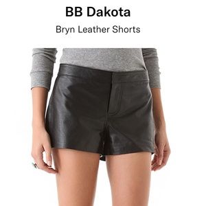 Revolve BB Dakota Bryn Leather shorts black size 2